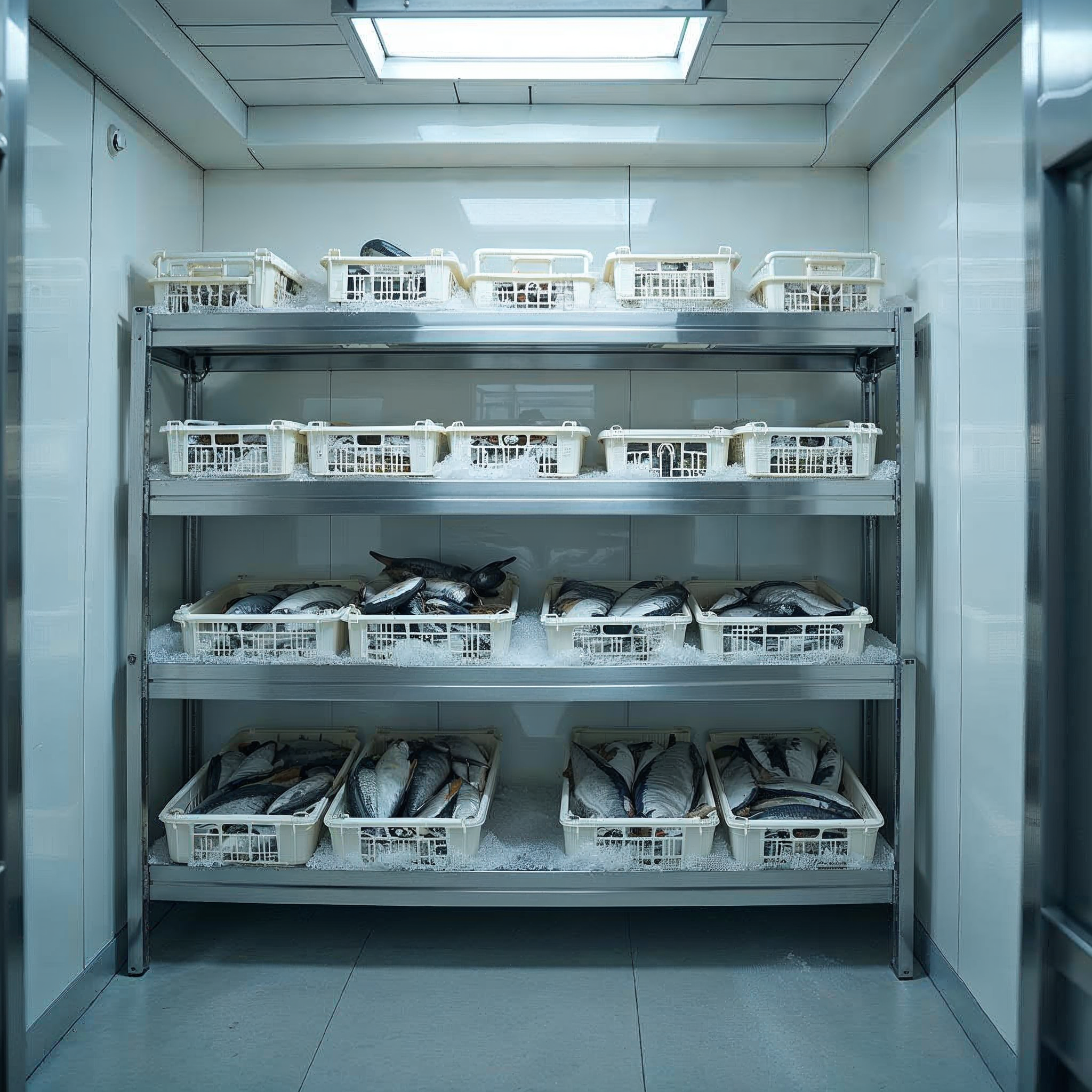 Bodrum soğuk hava deposu deniz ürünleri depolama, balık muhafazası