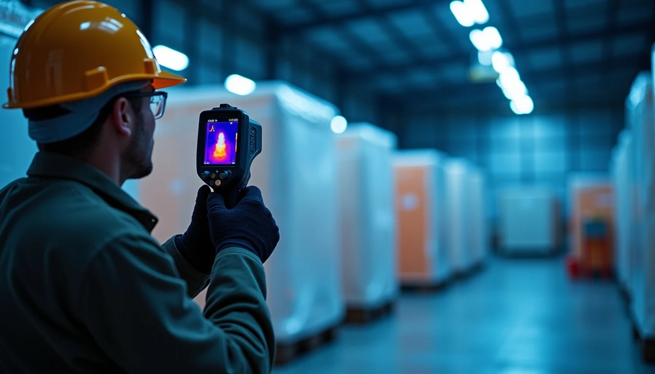 Soğuk hava deposunda termal kamera ile panel birleşim kontrolü