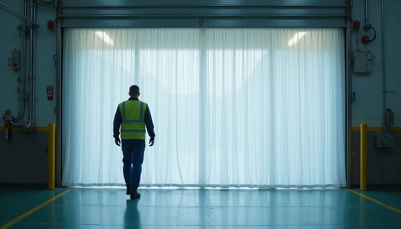 Soğuk hava deposu girişinde PVC şerit kapı perdesi uygulaması