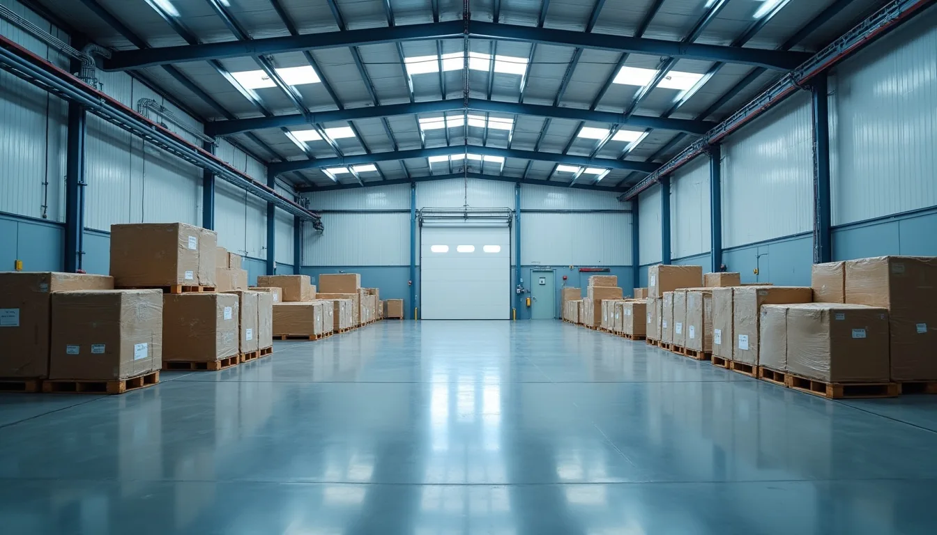 Soğuk hava deposunda sıcaklık dengesini koruyan endüstriyel depolama alanı